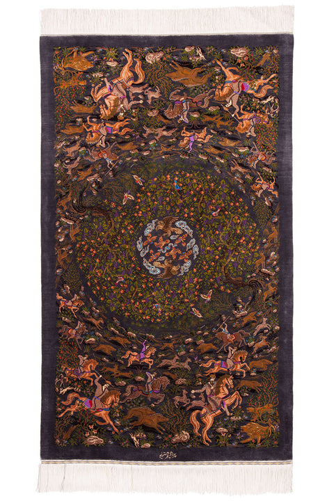 Kashizadeh - Qum Warrior Pure Silk Rug