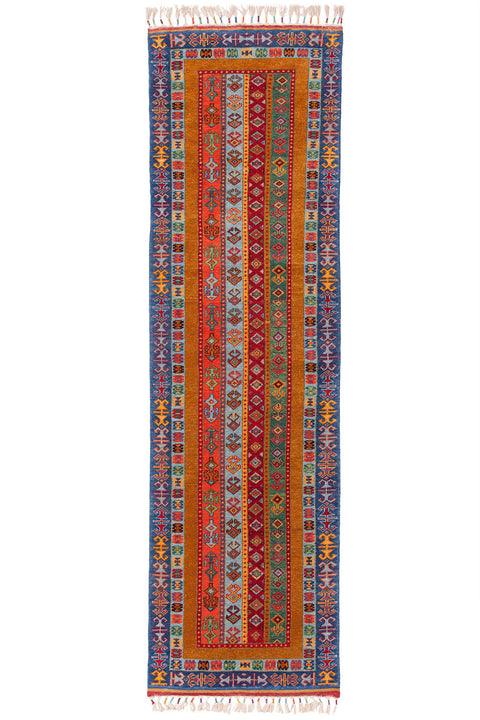 Zara Tribal Multi Stripe Runner Rug 5534